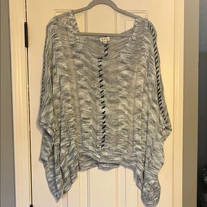 POL distressed Women's Gray Sweater Sz M with hood! NEW